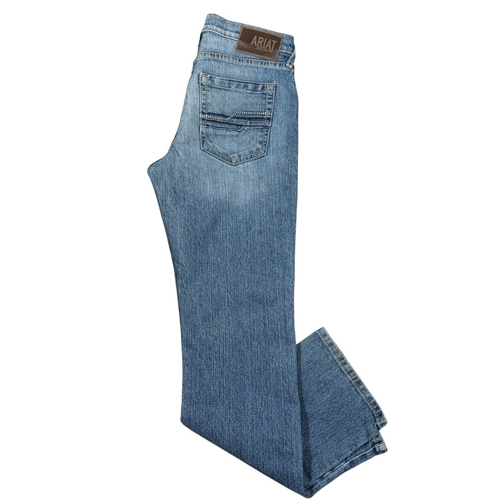 Ariat M5 Straight Fit Straight Leg Jeans Mens 30x31.5 Santiago Tulsa Wash Denim